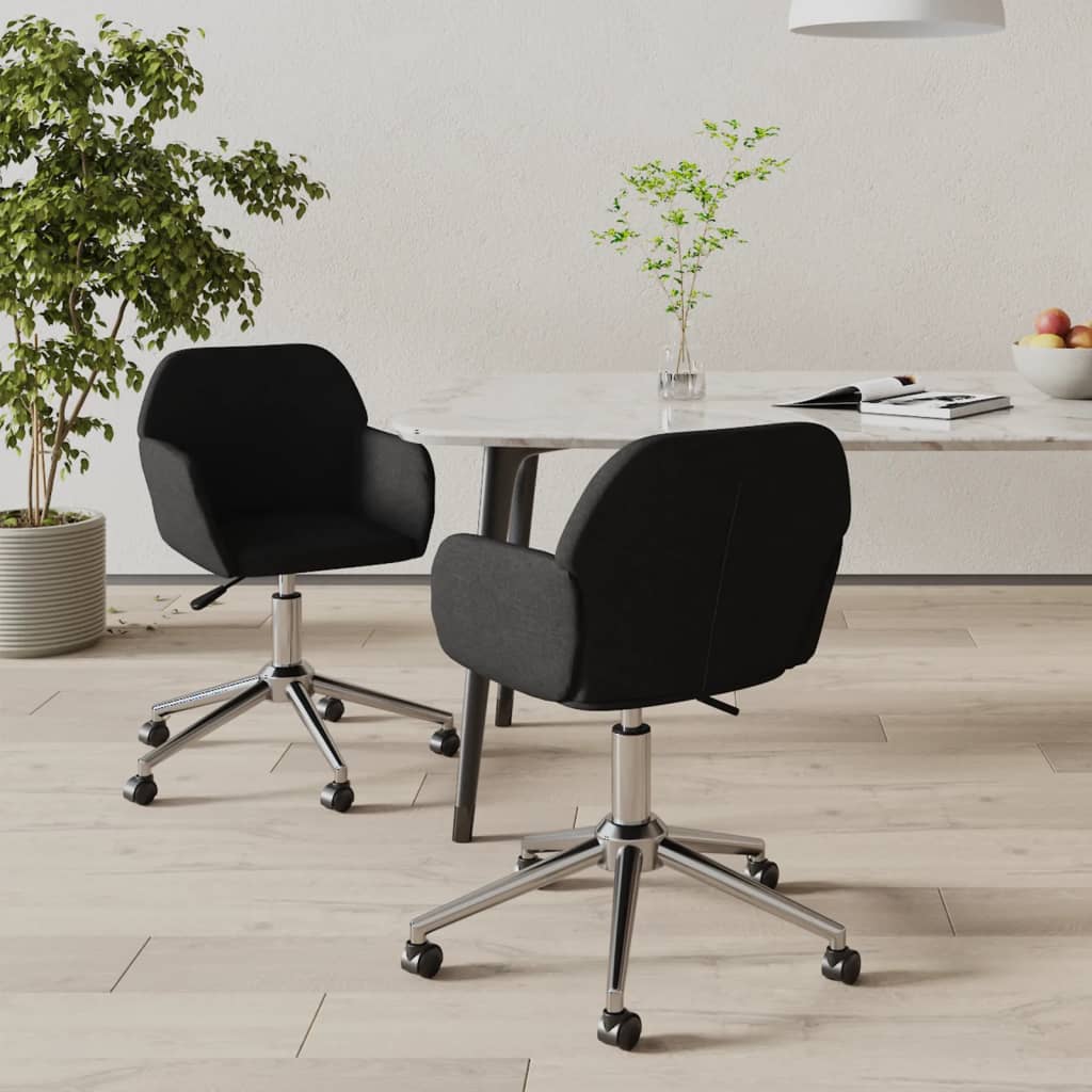 Esszimmerstühle 2 Stk. Drehbar Creme Stoff