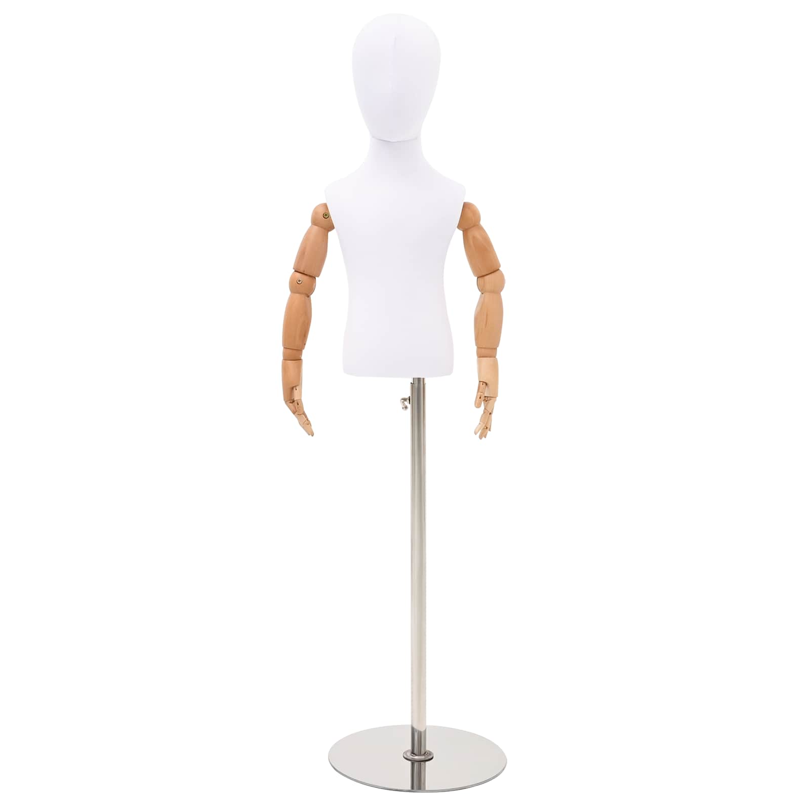 Verstellbares 120-150 cm Mannequin mit Basis Unisex PP Weiß