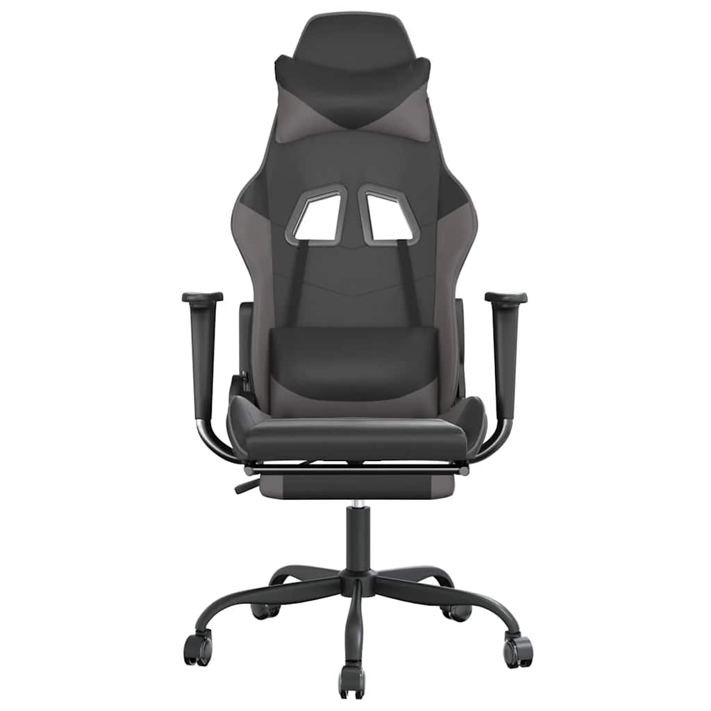 Gaming-Stuhl mit Massagefunktion Schwarz und Rot Kunstleder