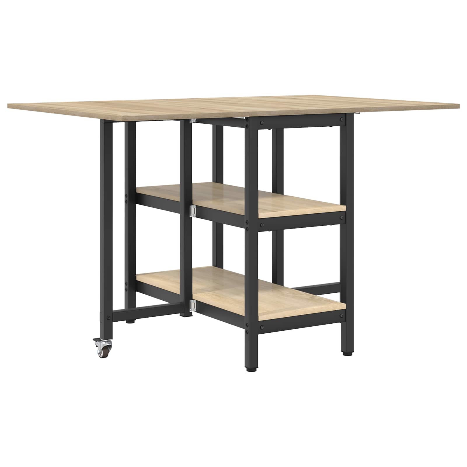Esstisch 122 x 80 x 76,5 cm Holzwerkstoff Schwarze Eiche
