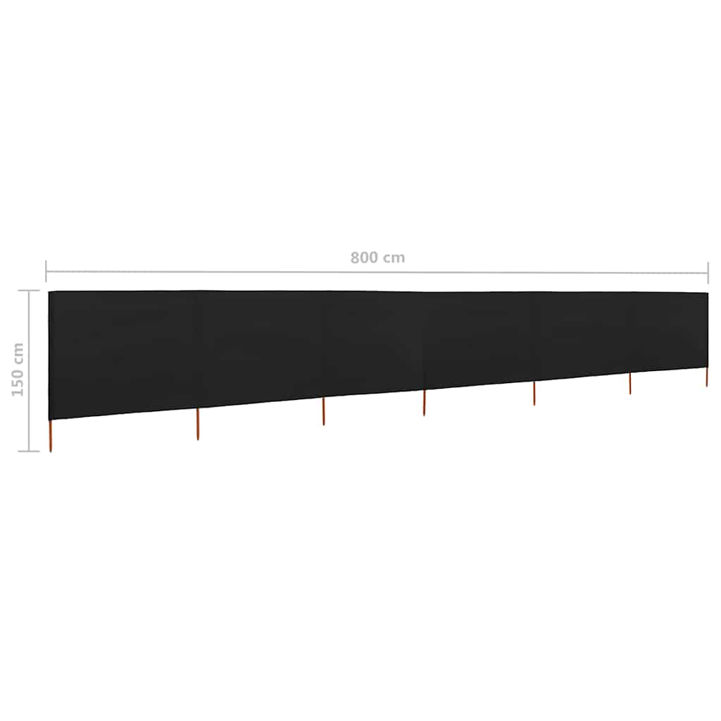 3-teiliges Windschutzgewebe 400 x 120 cm Weiß