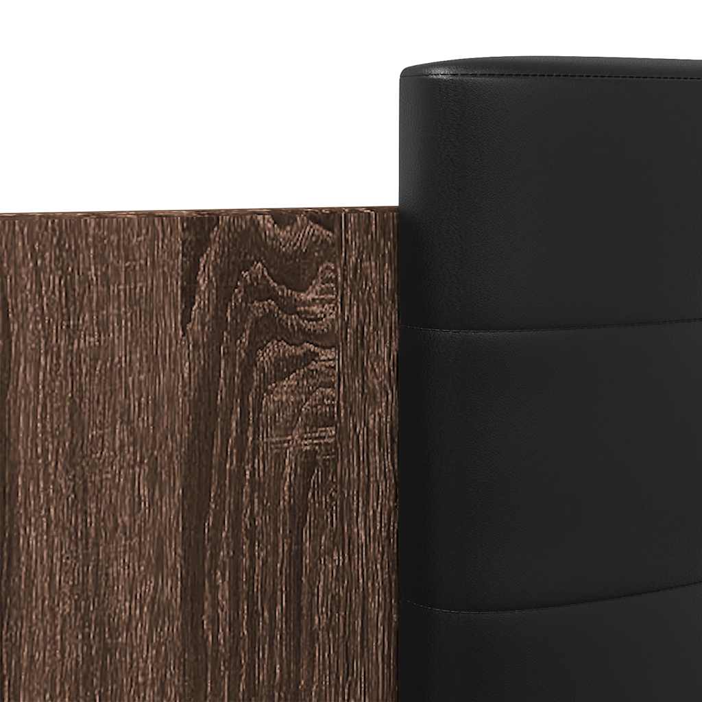 Bettgestell mit Kopfteil Grau Sonoma 180x200 cm Holzwerkstoff