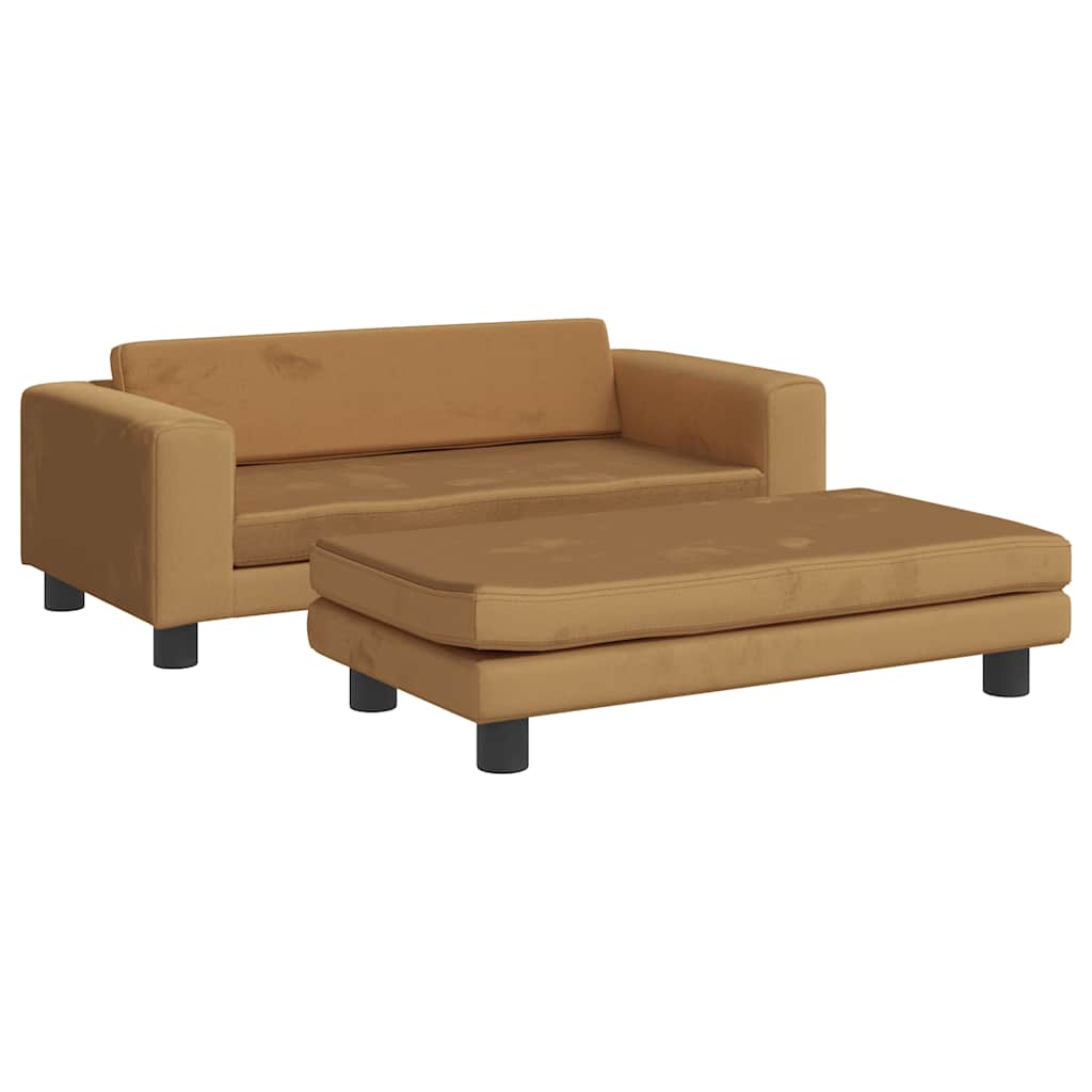 Hundebett mit Verlängerung Creme 100x50x30 cm Samt