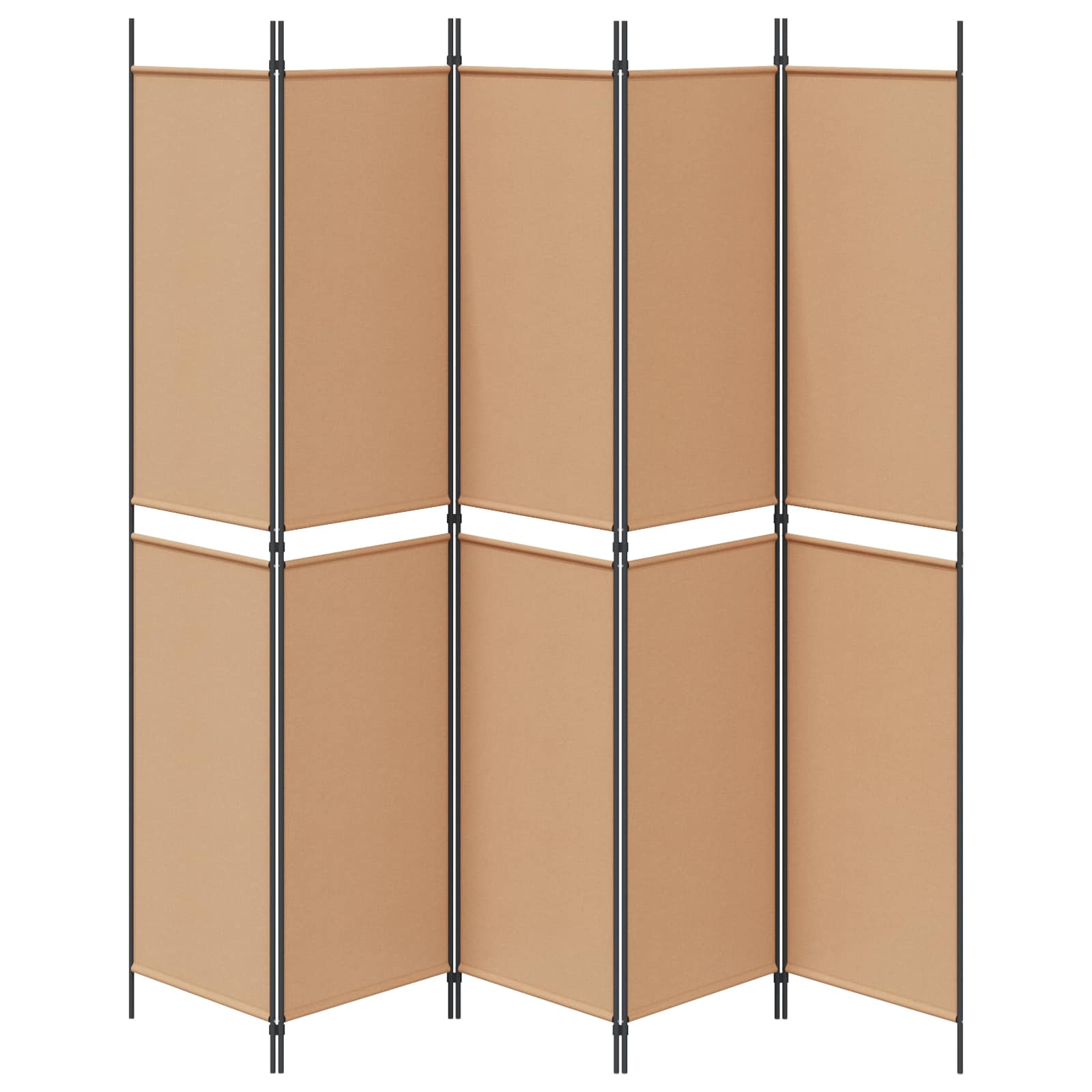 3-teiliger Raumteiler Beige 150 x 180 cm Stoff