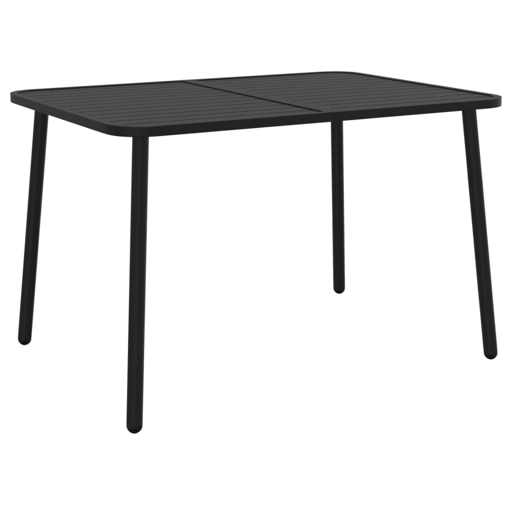 Gartentisch Anthrazit 100x100x71 cm Stahl