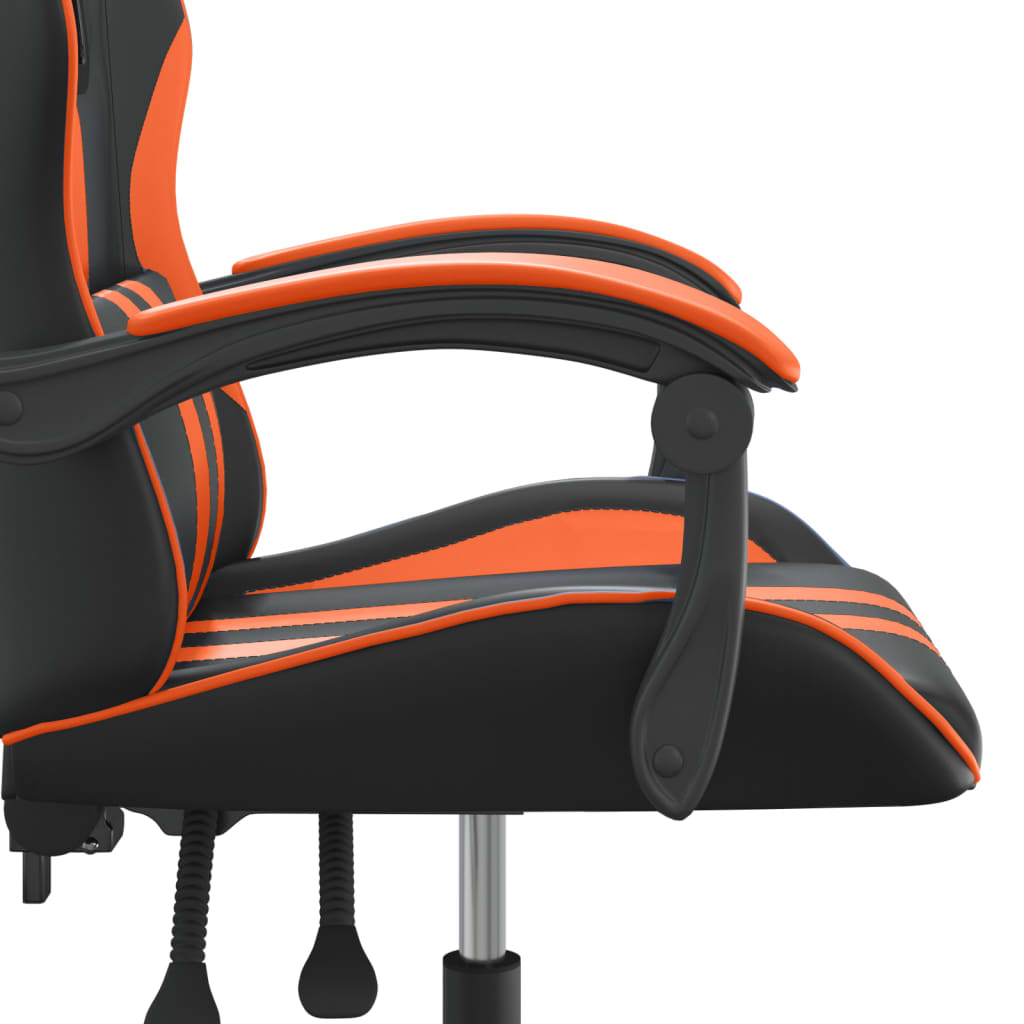 Gaming-Stuhl Drehbar Schwarz und Blau Kunstleder