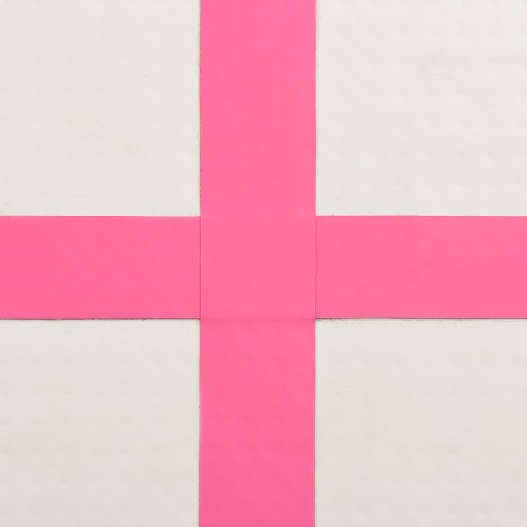 Aufblasbare Gymnastikmatte mit Pumpe 300×100×10 cm PVC Rosa