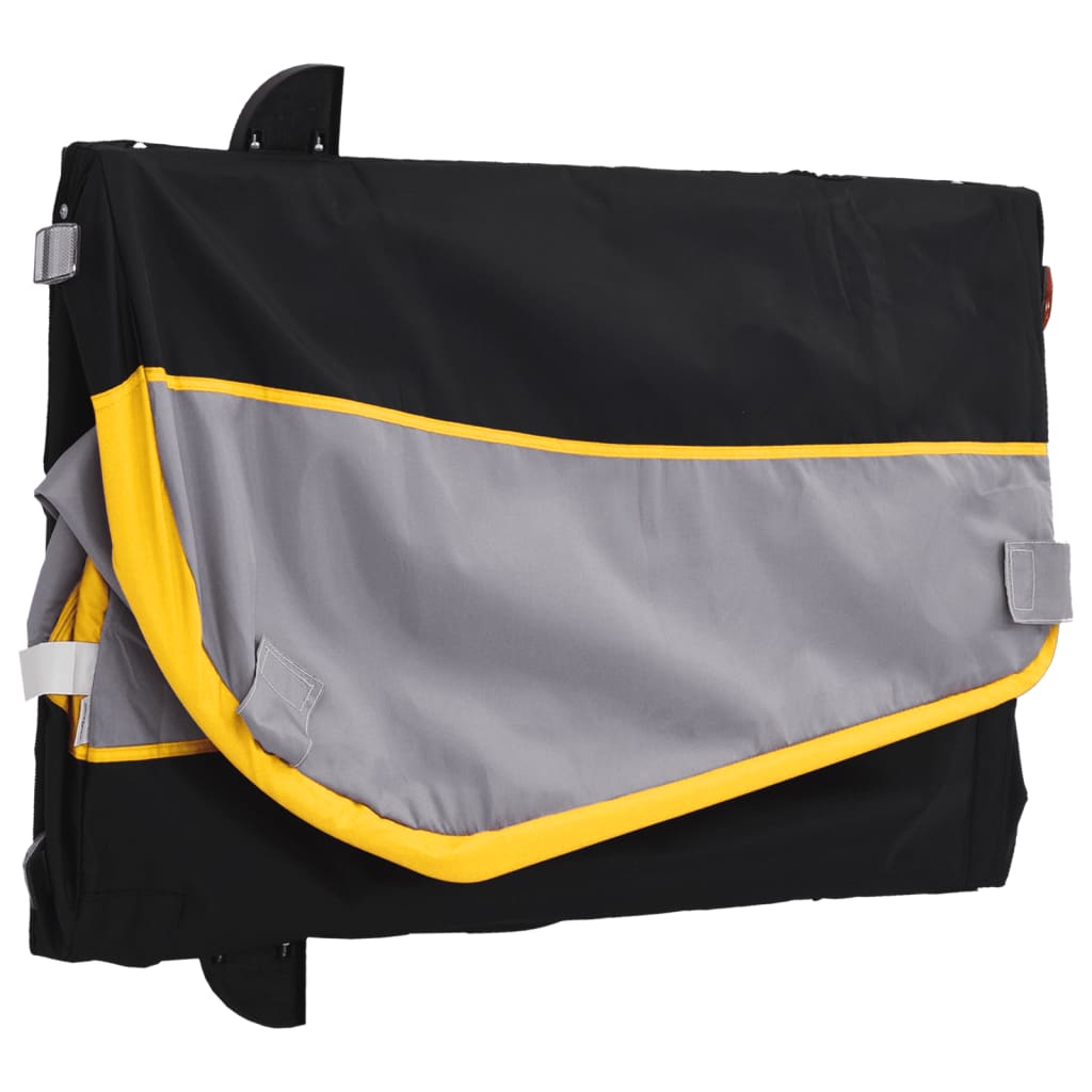 Fahrradanhänger Schwarz und Orange 30 kg Eisen