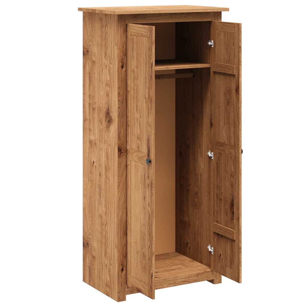 Kleiderschrank 3-Türig 118×50×171,5 cm Kiefer Panama Serie