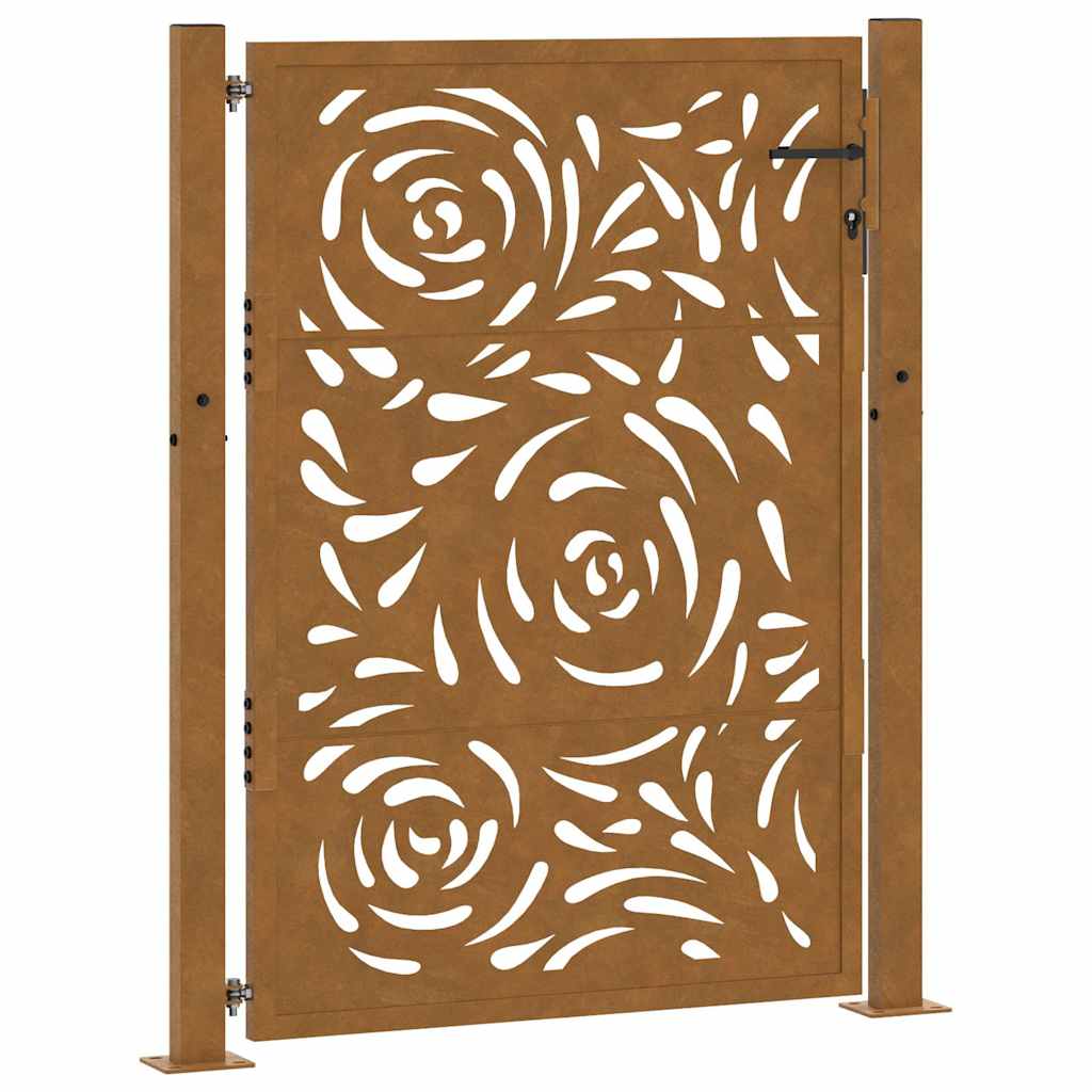 Gartentor Schwarz 100x100 cm Stahl Lichtdesign