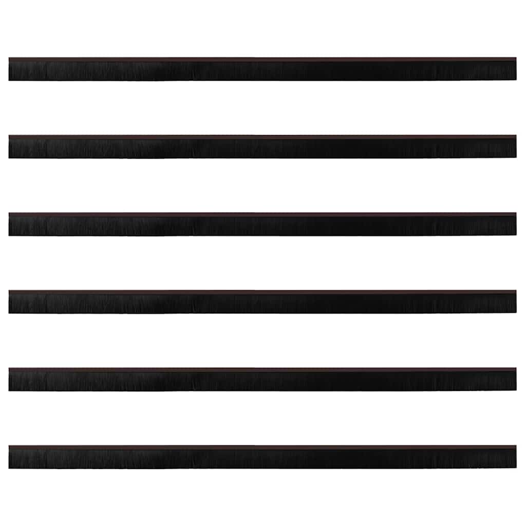 Aufsteck Türbürstendichtungen 2 pcs Braun 100 cm