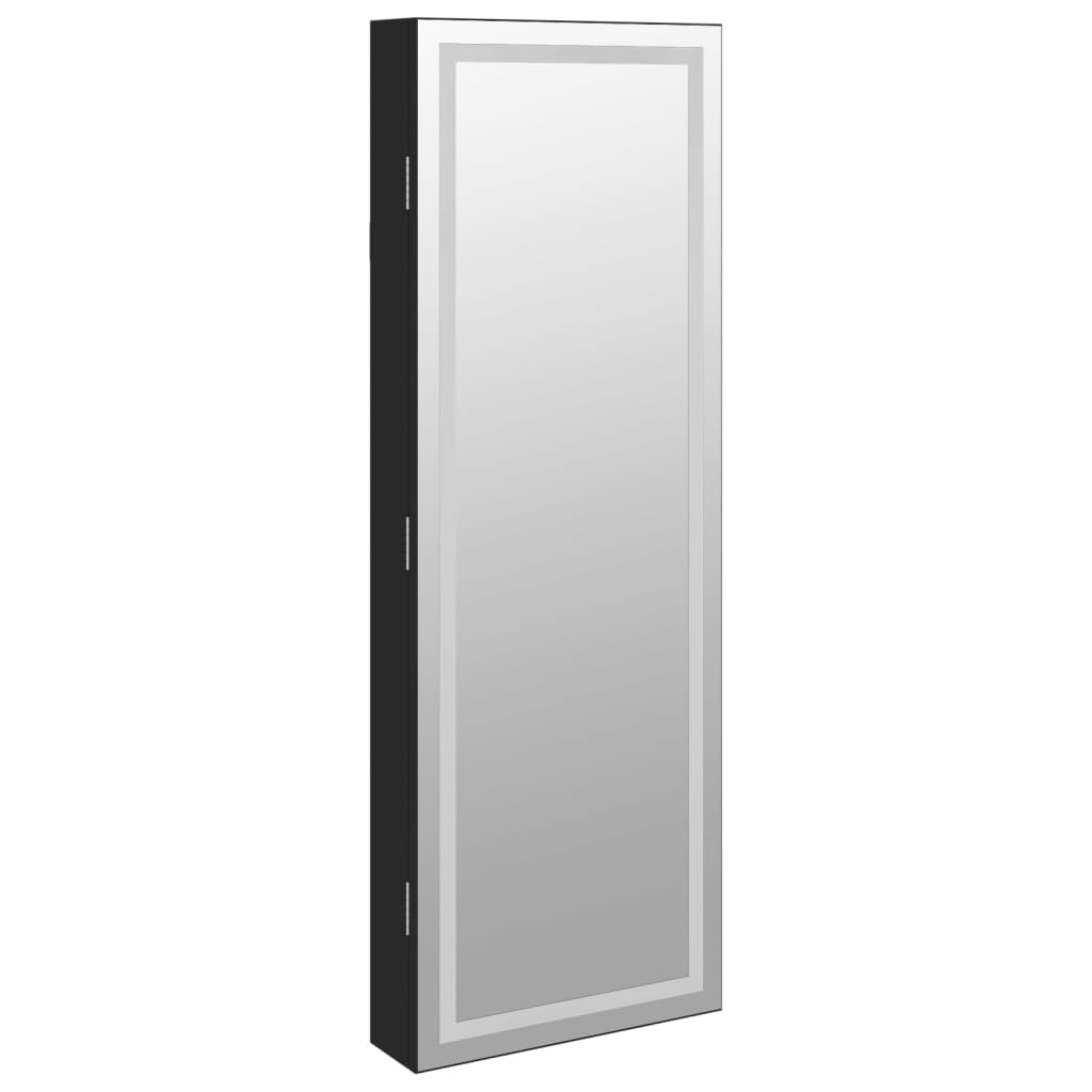 Spiegel-Schmuckschrank mit LED-Beleuchtung Wandmontage Weiß