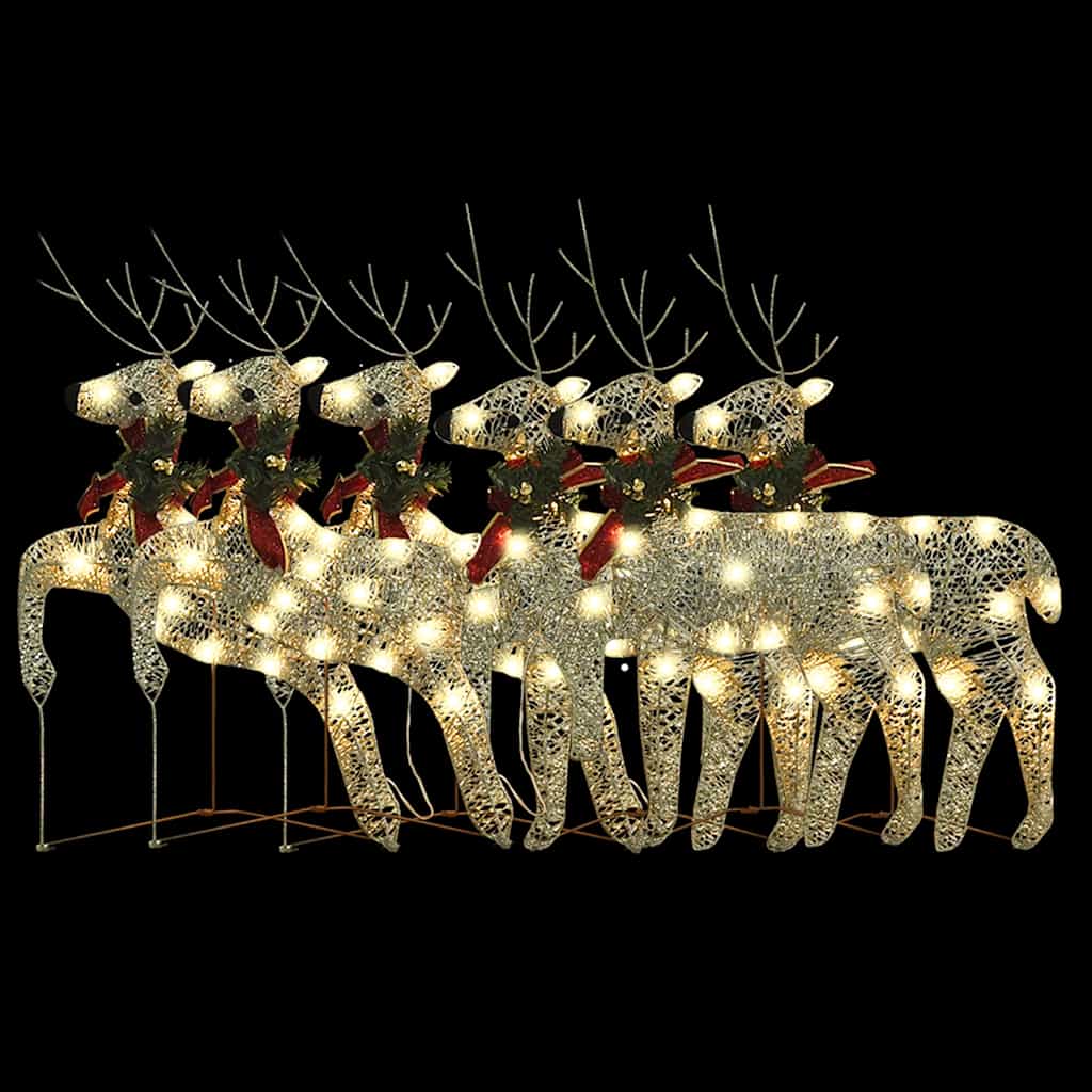 LED-Rentiere 2 Stk. Gold 40 LEDs