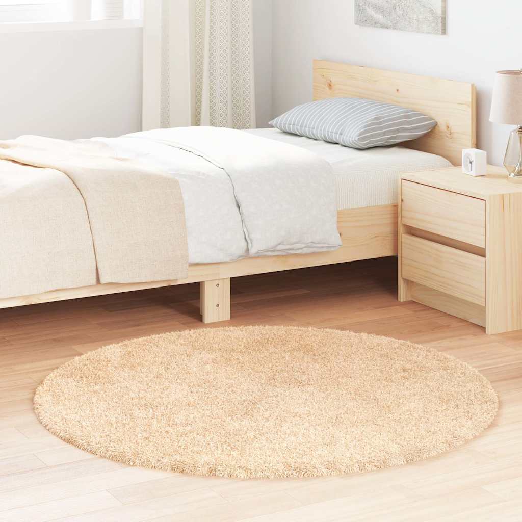 Teppich Shaggy Hochflor NAVARRA Beige 60x100 cm Polyester