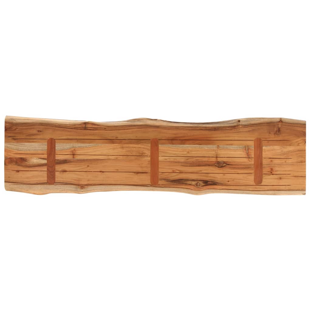 Tischplatte 40x40x2,5 cm Rechteckig Massivholz Akazie Baumkante