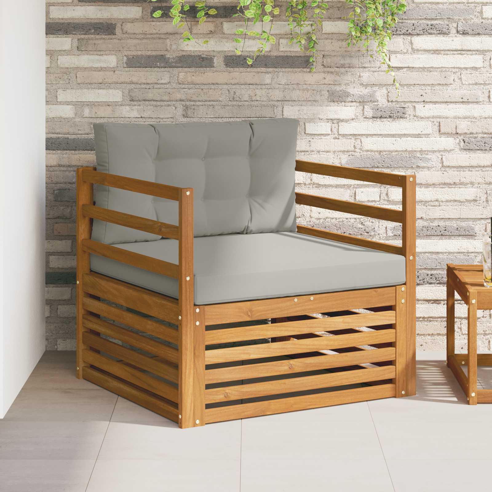 2 Stück Outdoor-Sofa Natur