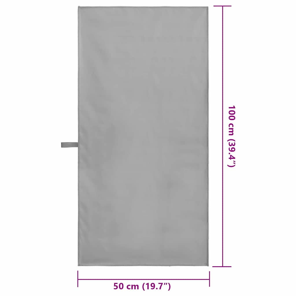 Sporthandtücher 2 pcs Schwarz 50 x 30 cm Polyester und Polyamid