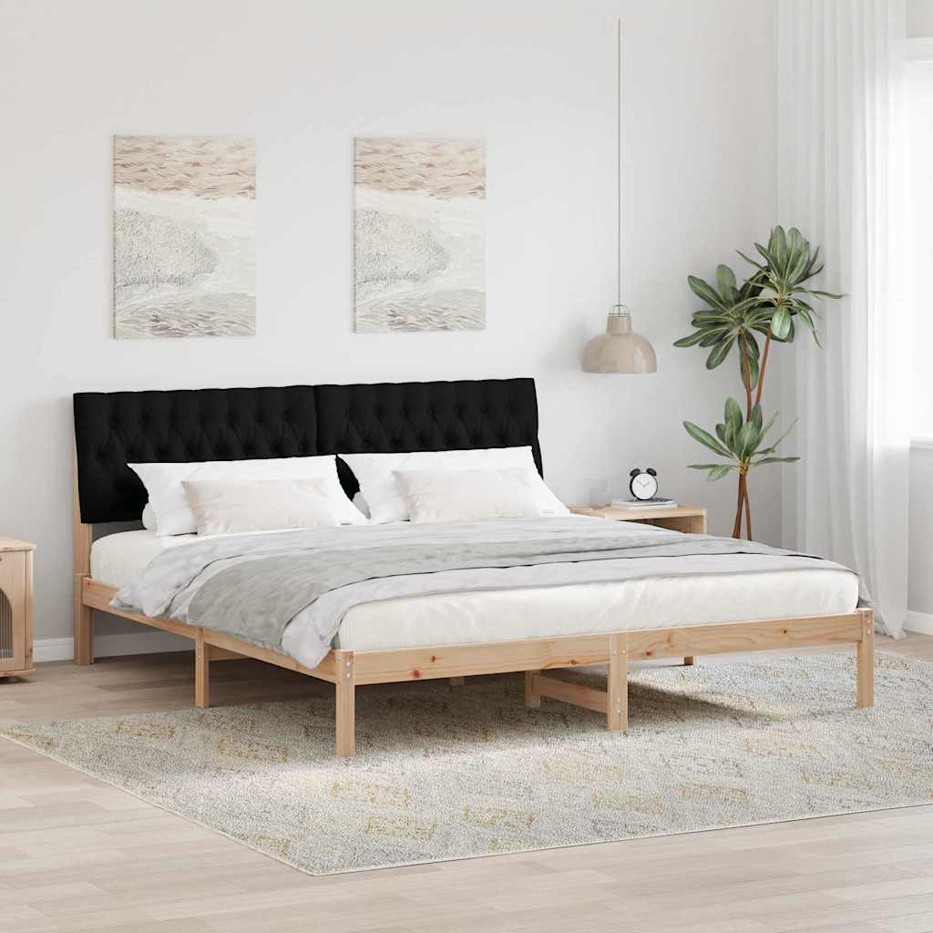 Bettgestell mit gepolstertem Kopfteil Braun 200 x 200 cm