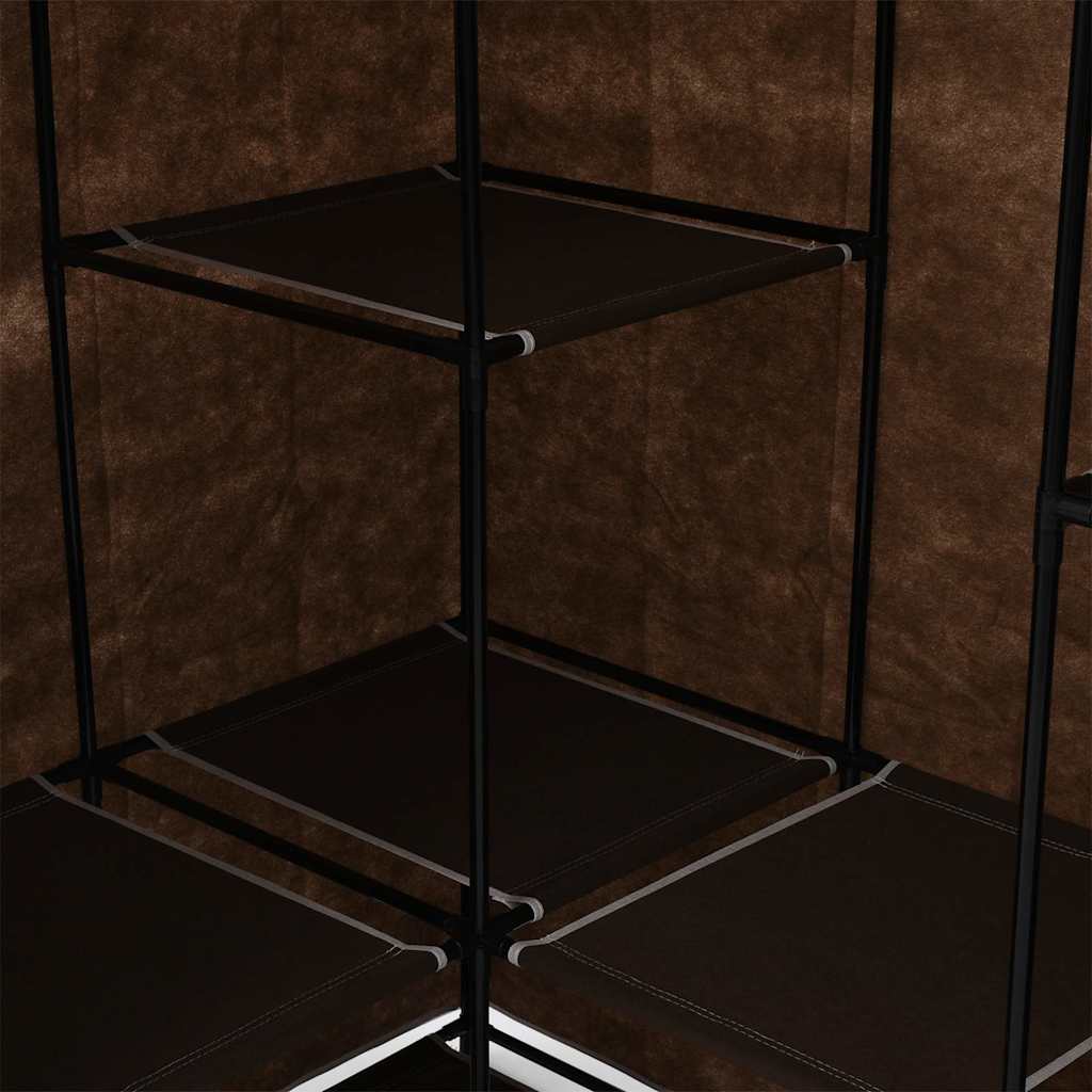 Eckkleiderschrank Schwarz 130 x 87 x 169 cm