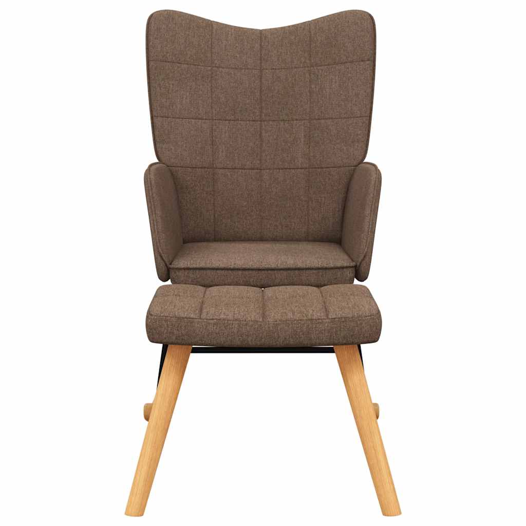 Schaukelstuhl Taupe Stoff