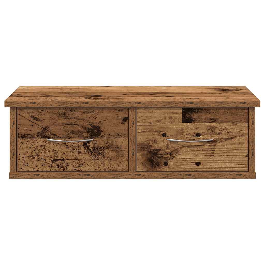 Wand-Schubladenregal Weiß 60x26x18,5 cm Holzwerkstoff