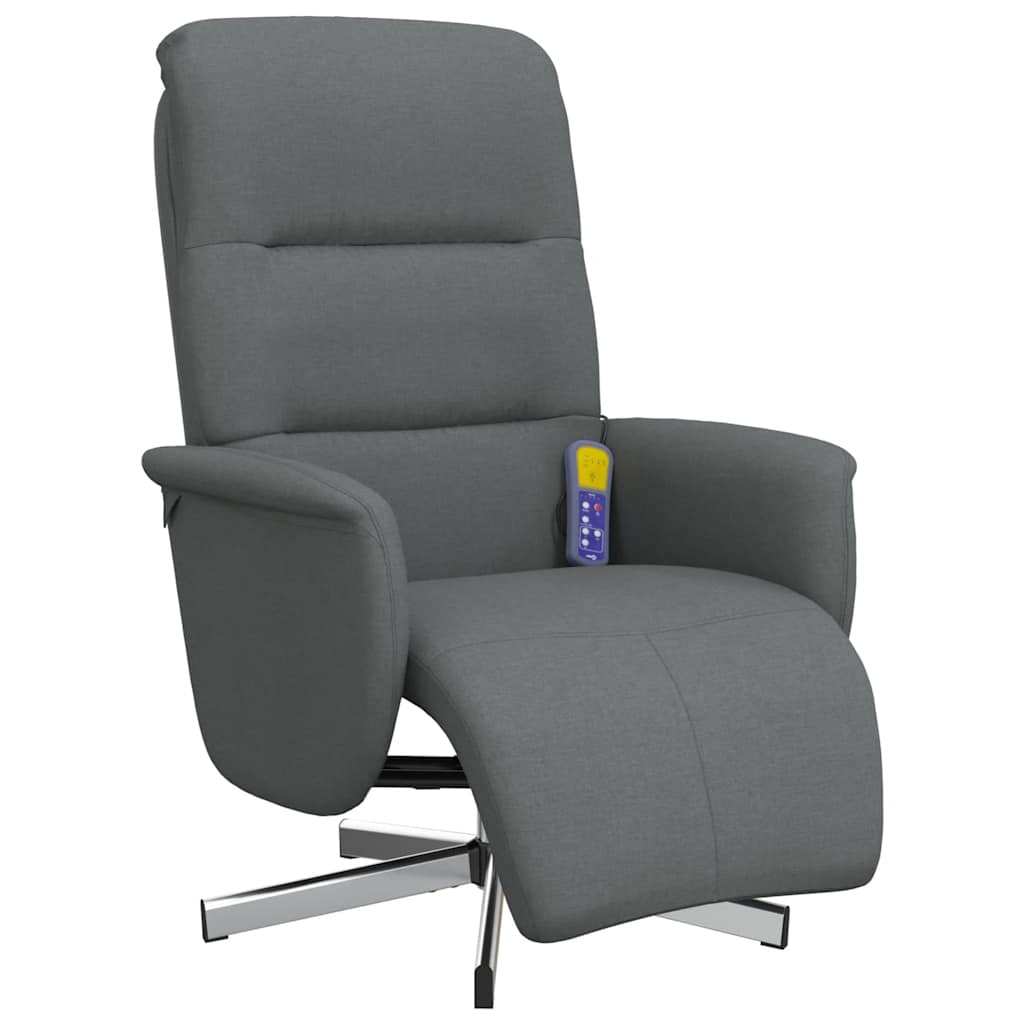 Massagesessel mit Fußteil Braun Stoff