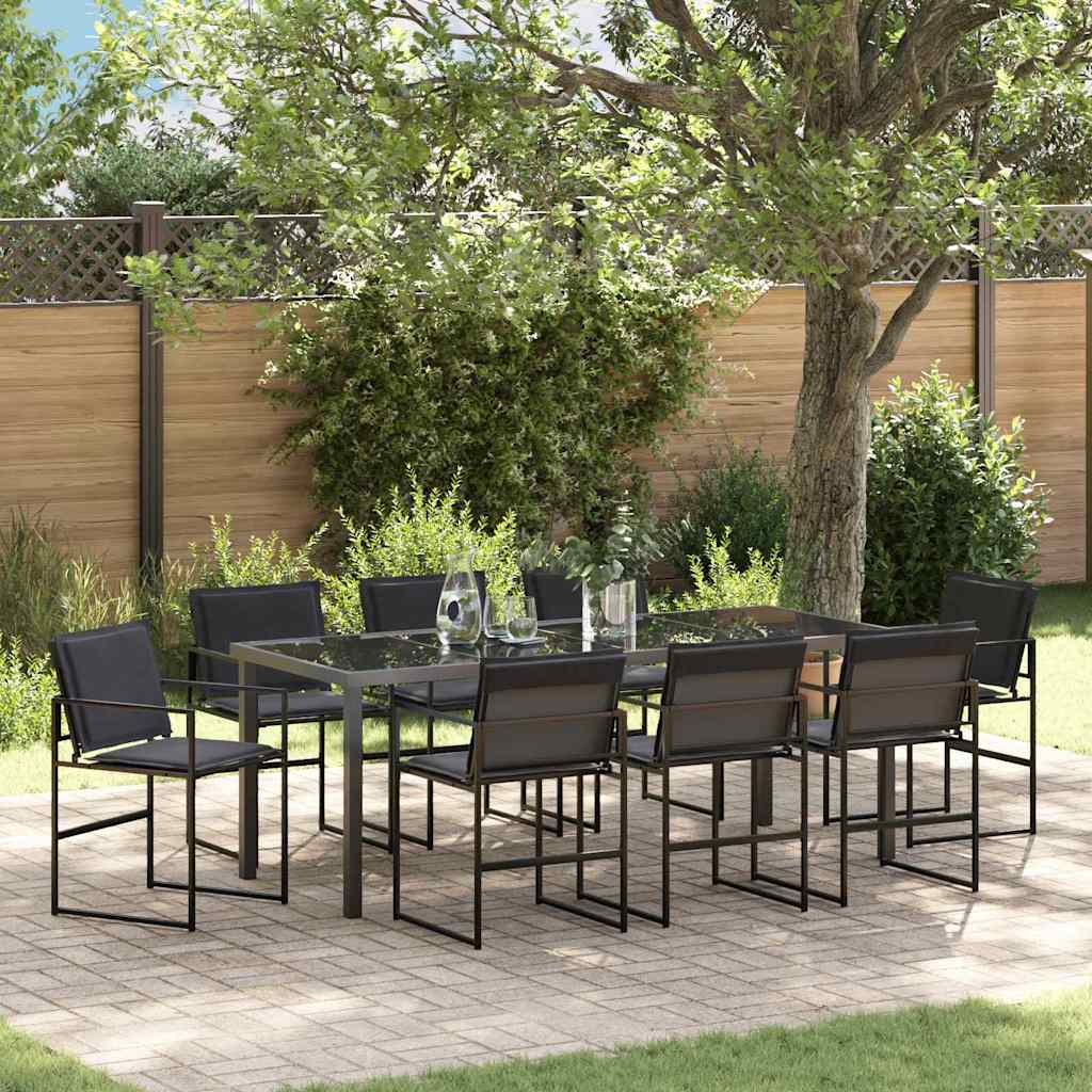 Garten Essgruppe 5 pcs Schwarz 140 x 70 x 73 cm