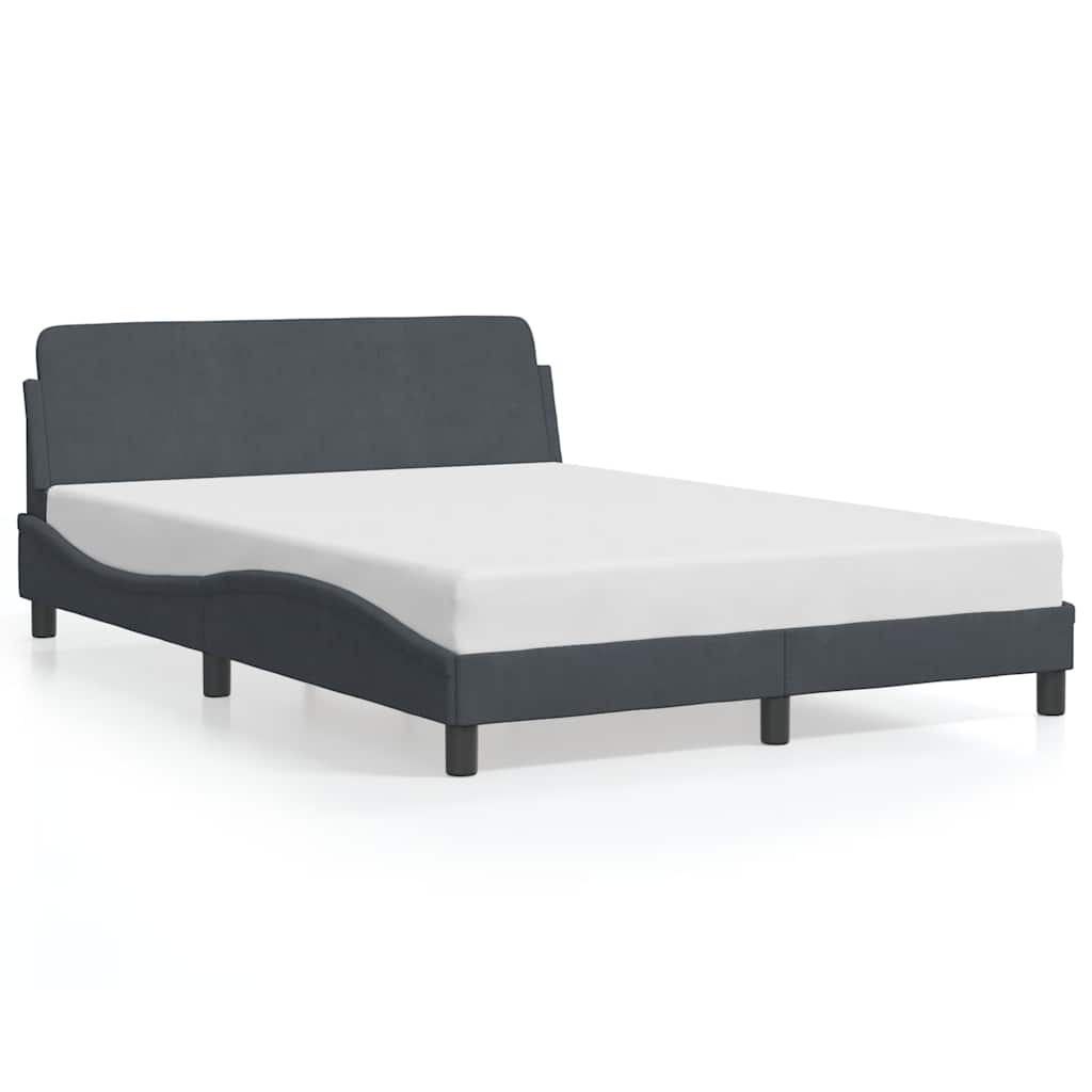 Bettgestell "Dover" Hellgrau 80x200 cm Samt