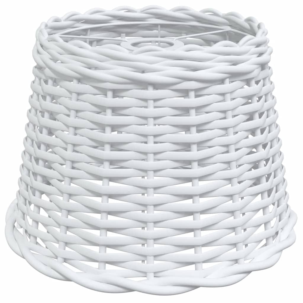 Lampenschirm Weiß Ø15x12 cm Korbweide