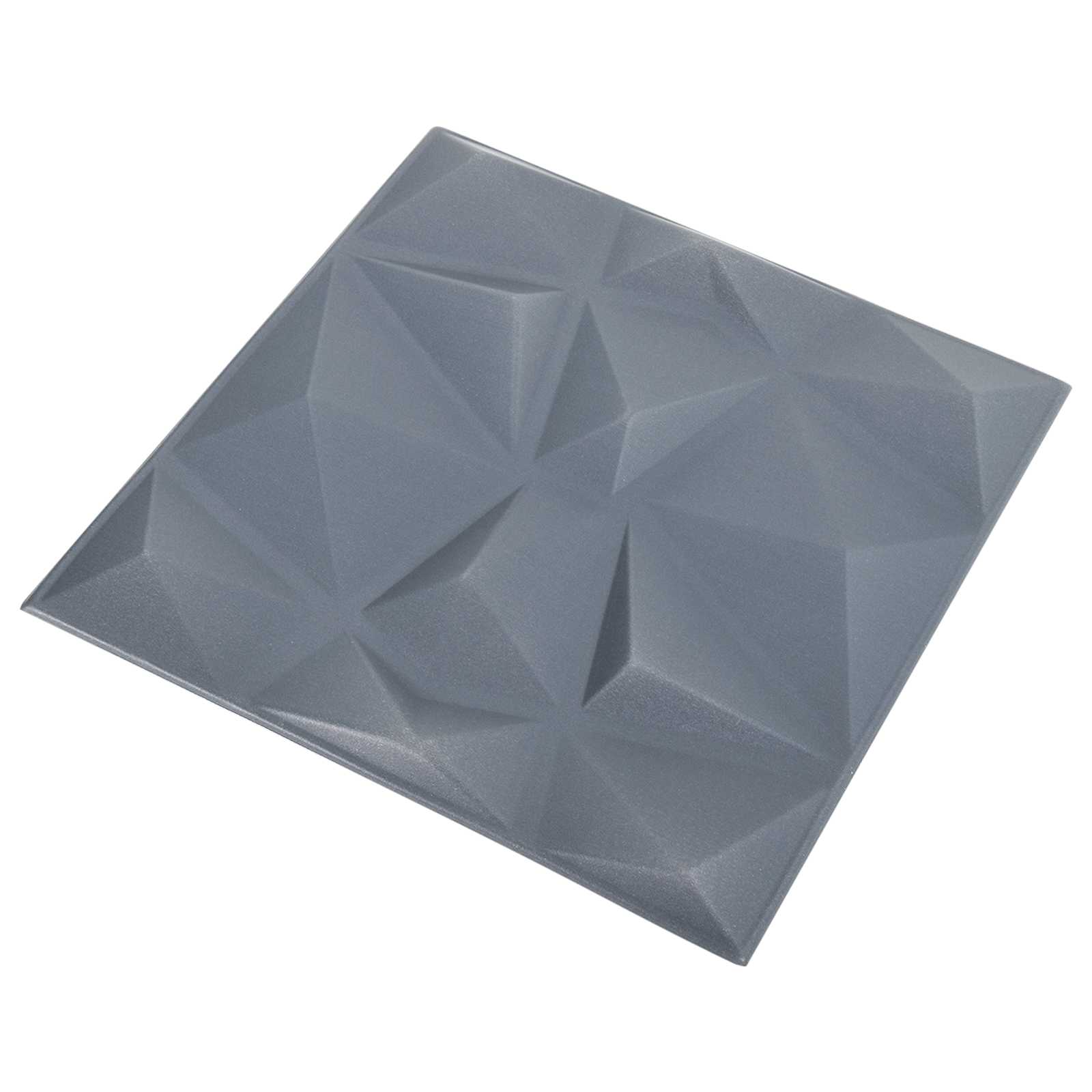 Wandpaneele 12 pcs Diamant Weiß 50 x 50 cm XPS Schaum
