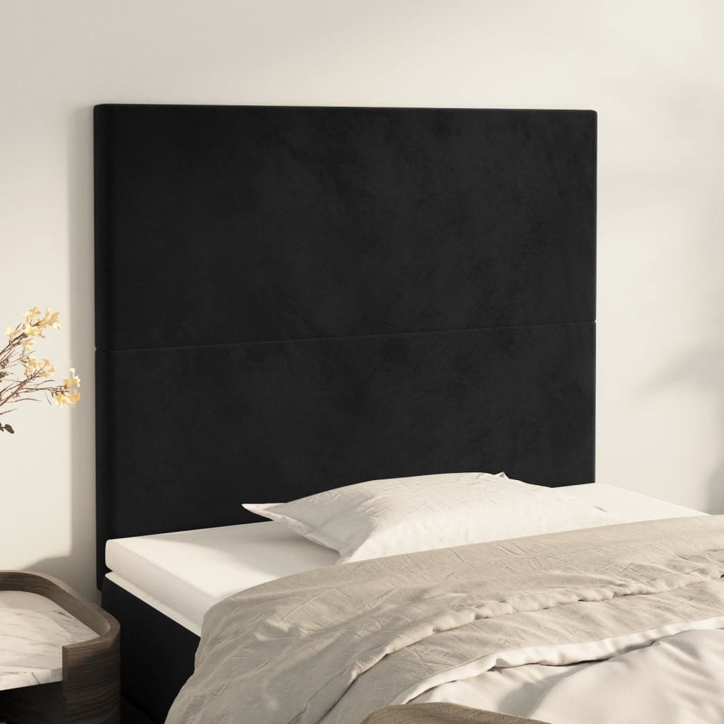 Kopfteil Hellgrau 80x5x118/128 cm Samt