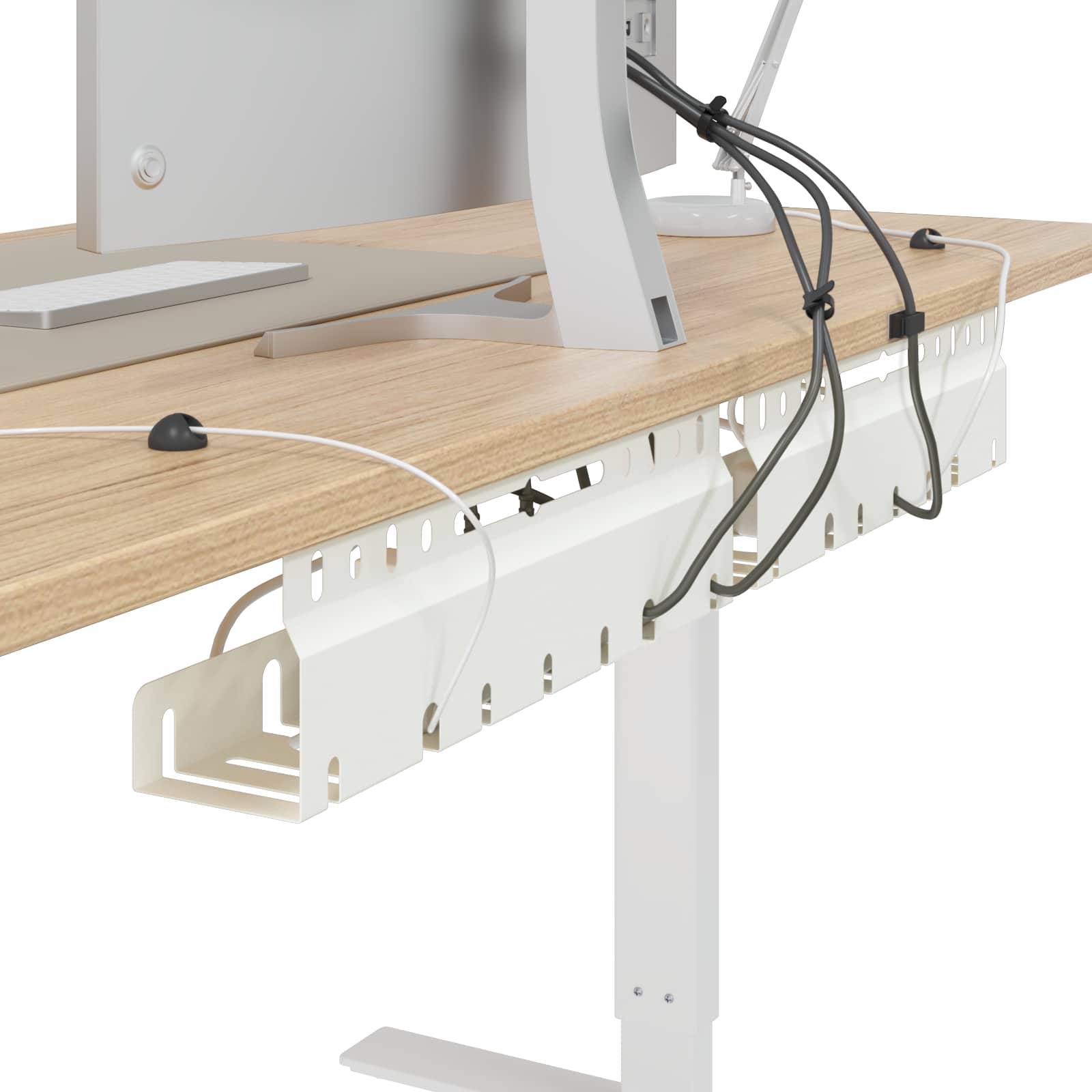 Unter dem Schreibtisch Kabelmanagement Tray 2 Stk. Anthrazit
