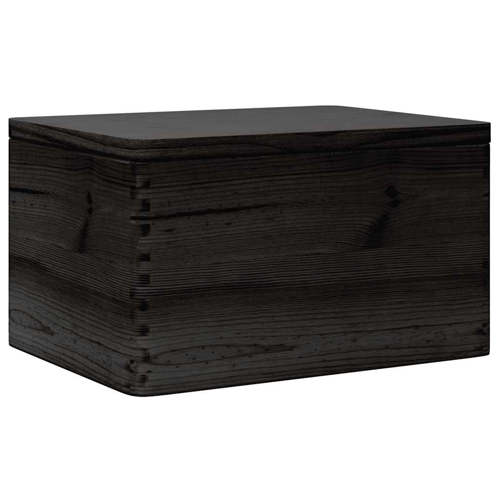 Holzkiste mit Deckel 40x30x13 cm Massivholz Kiefer