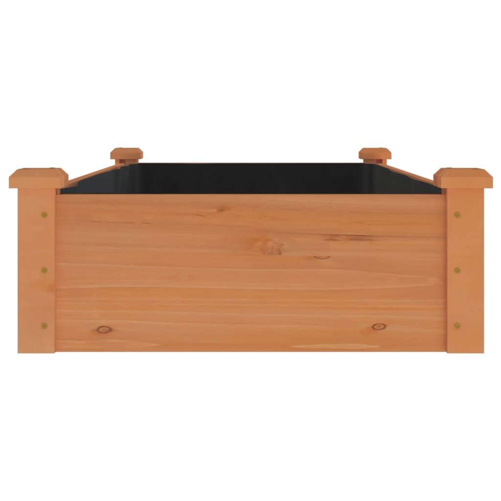 Hochbeet mit Einsatz Grau 120x45x25 cm Massivholz Tanne