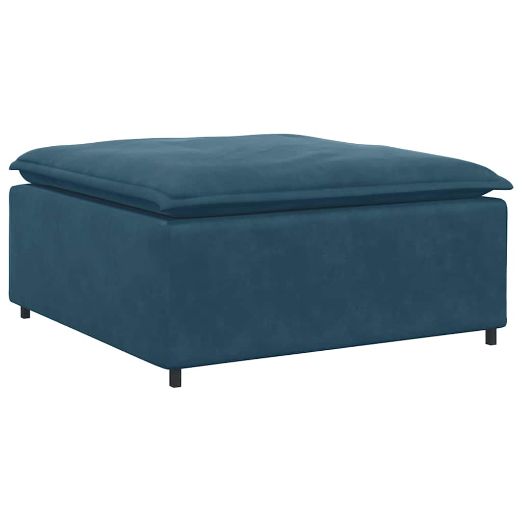 Modulares Sofa Endmodul mit Armlehne Kissen Blau 100 cm