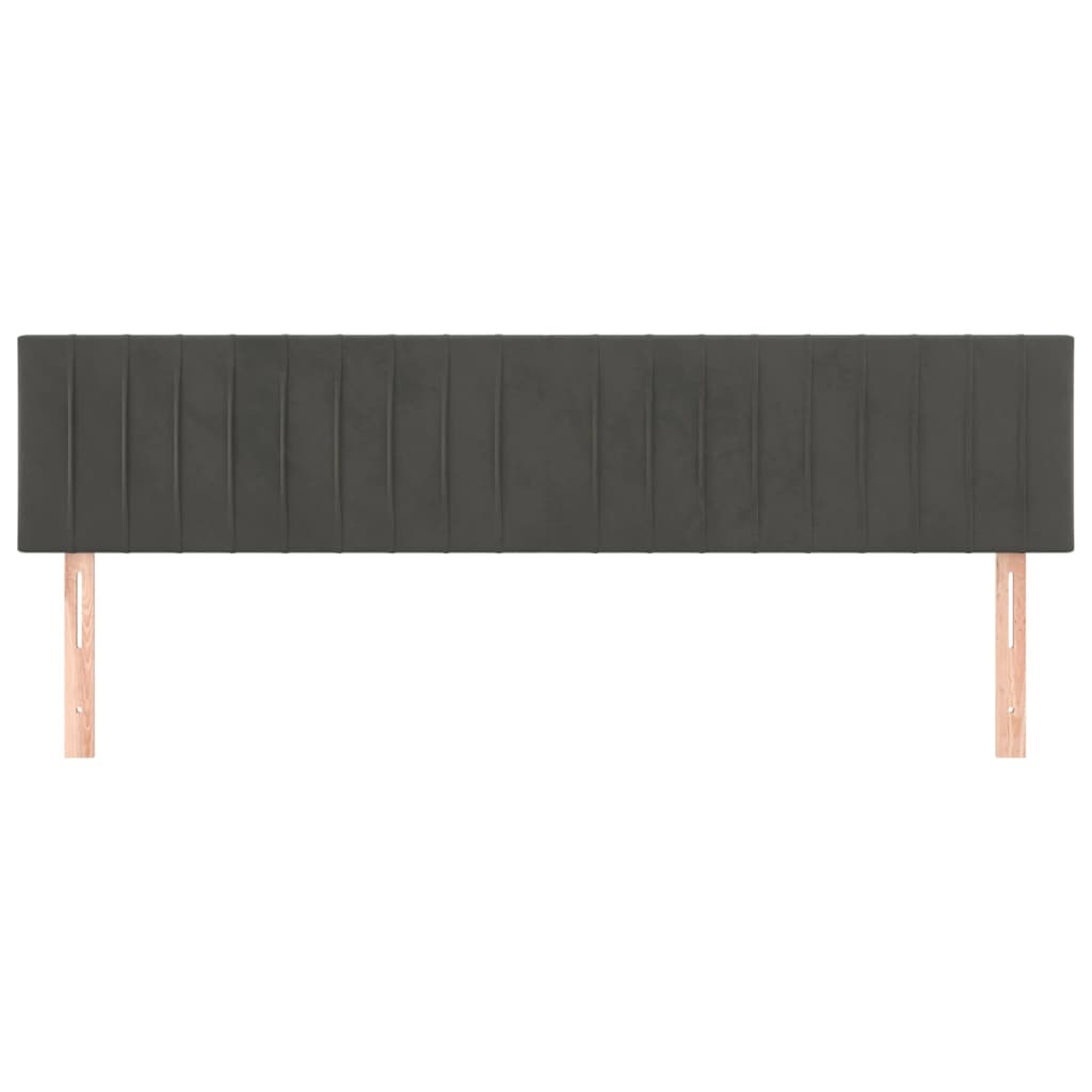 Kopfteil Hellgrau 80x5x118/128 cm Samt