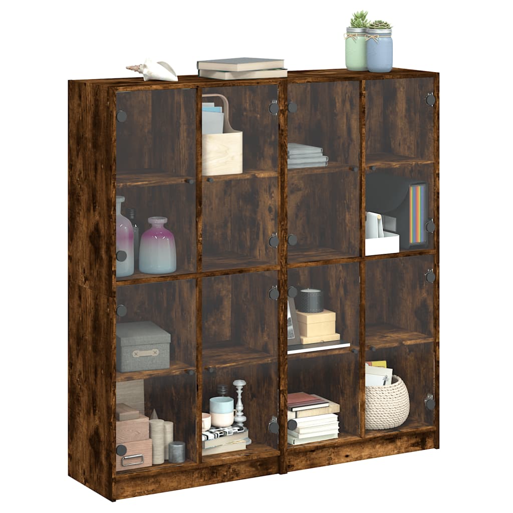 Bücherschrank mit Türen Weiß 136x37x142 cm Holzwerkstoff