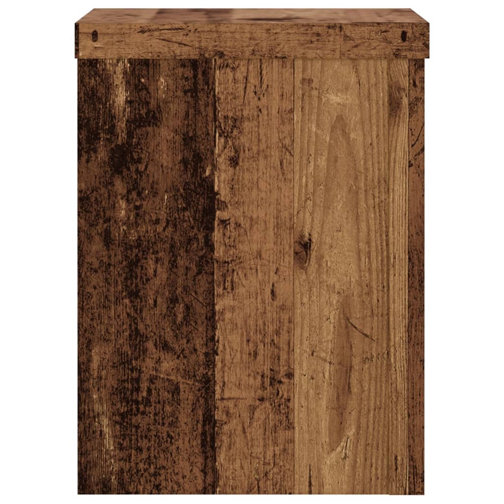 Pflanzenständer 2 Stk. Weiß 33x33x100 cm Holzwerkstoff