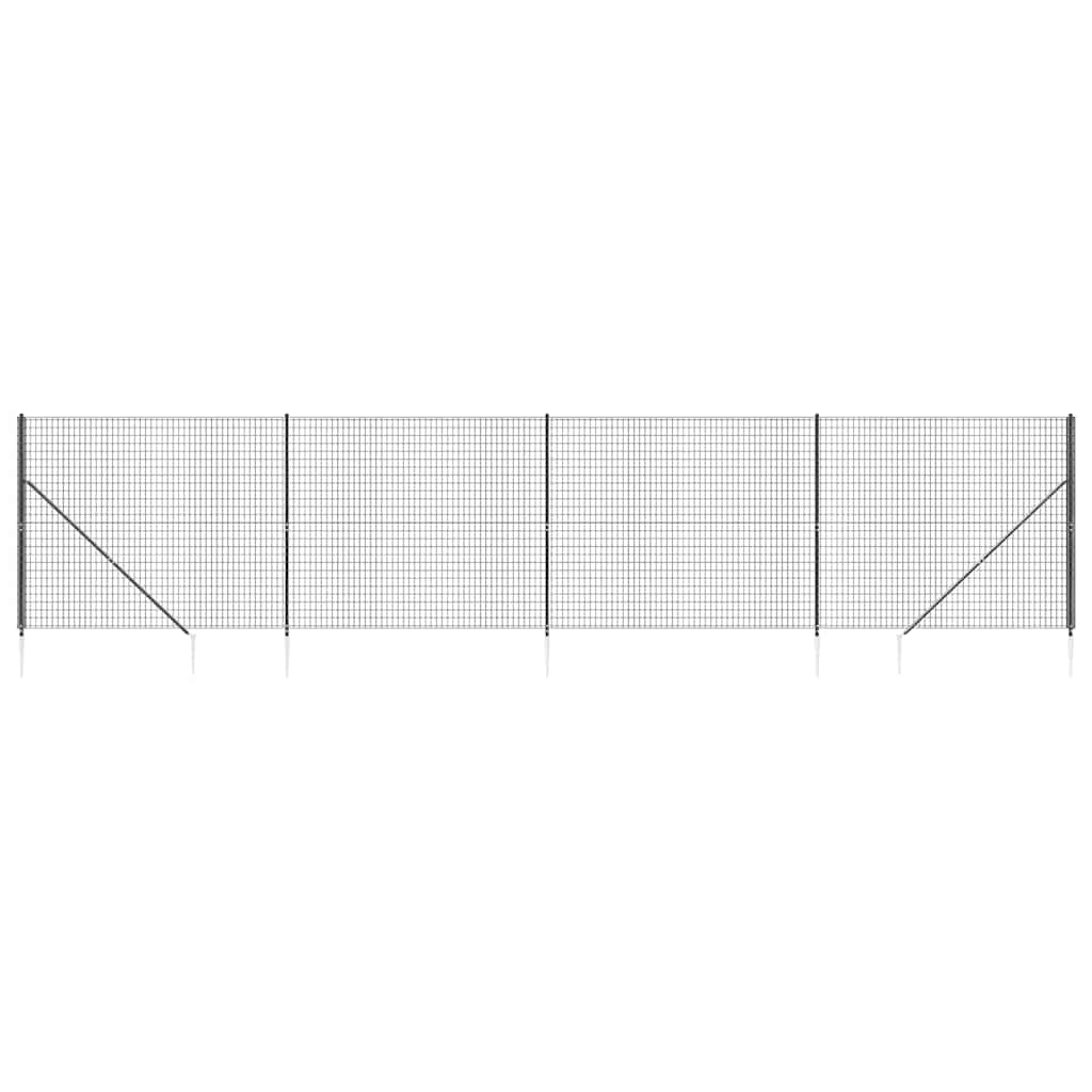 Maschendrahtzaun mit Bodenhülsen Grün 2x10 m
