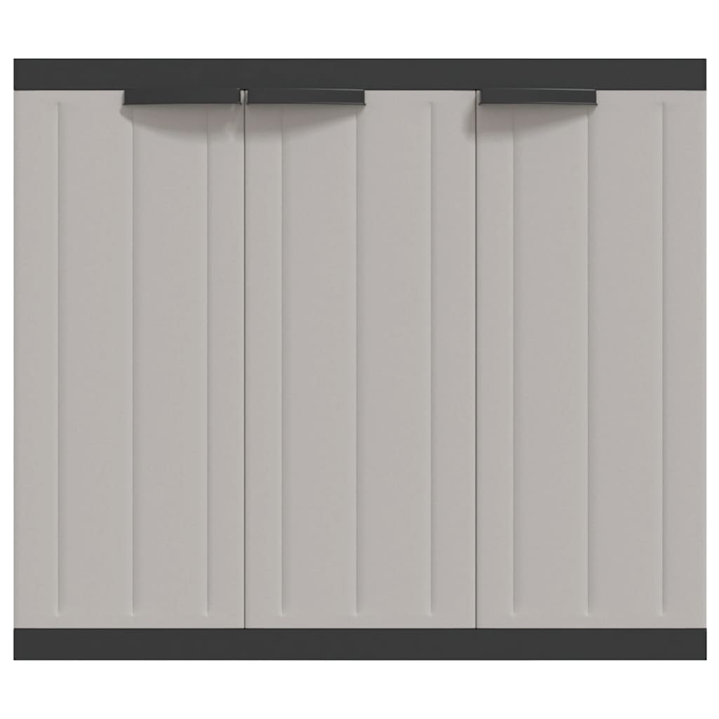 Gartenschrank Grau und Schwarz 65x37x85 cm PP