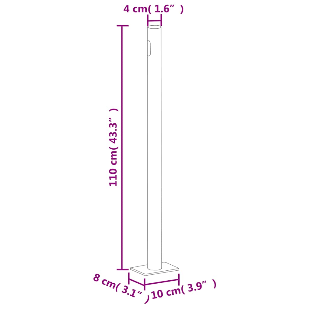 Ausziehbare Seitenmarkise 160×600 cm Braun