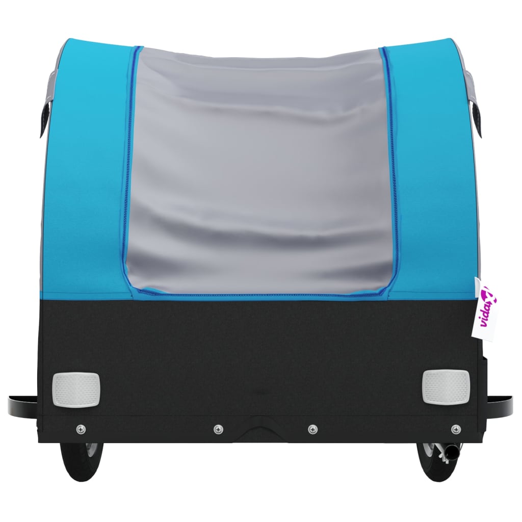 Fahrradanhänger Schwarz und Orange 30 kg Eisen
