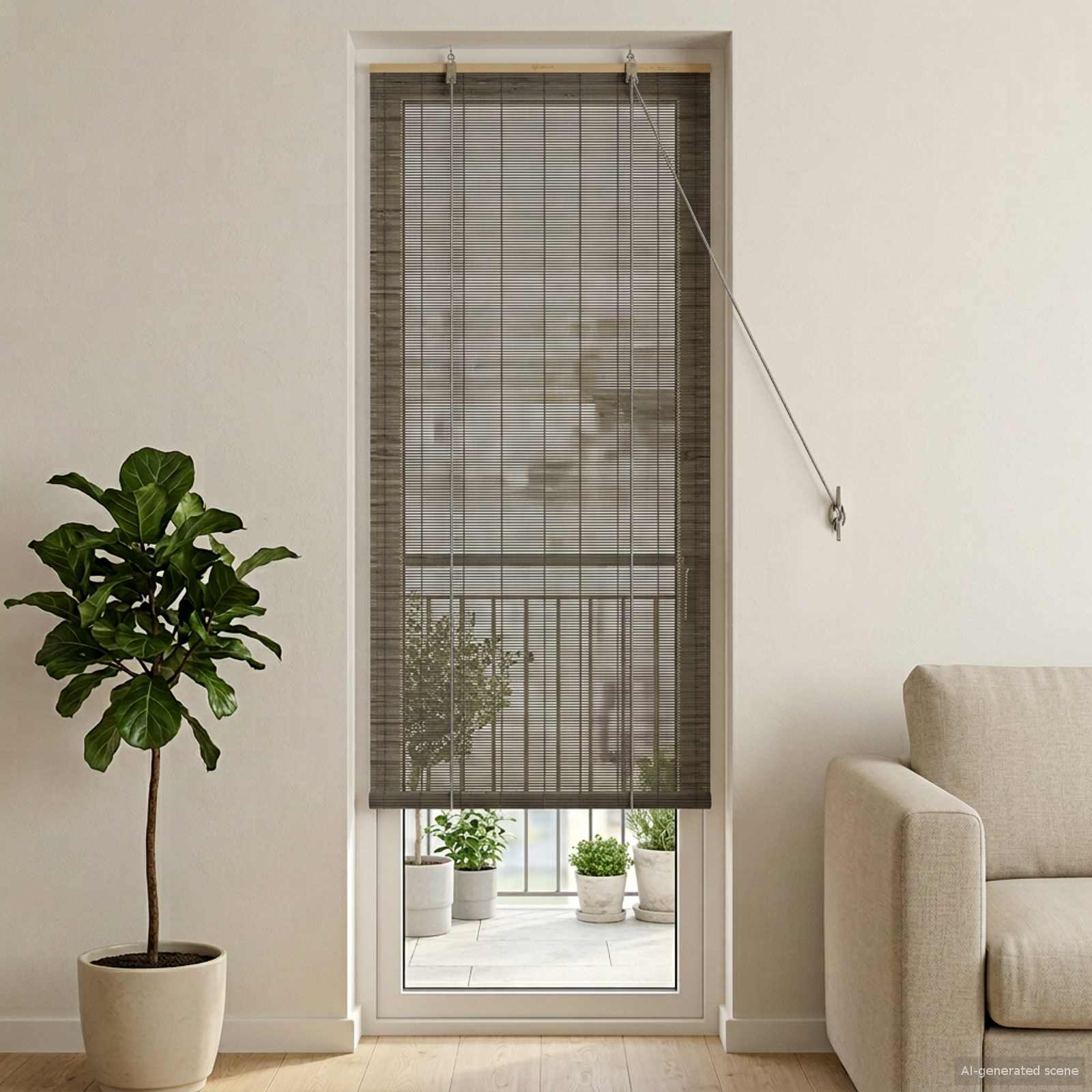 Bambusrollo Natur 80x160 cm