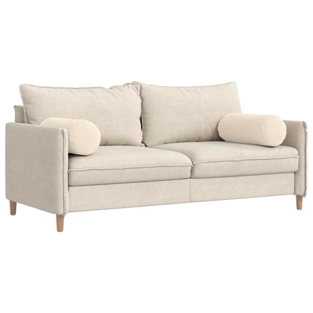 Bolsterkissen 2 Stück Taupe Ø 15 x 40 cm Mikrofaserstoff