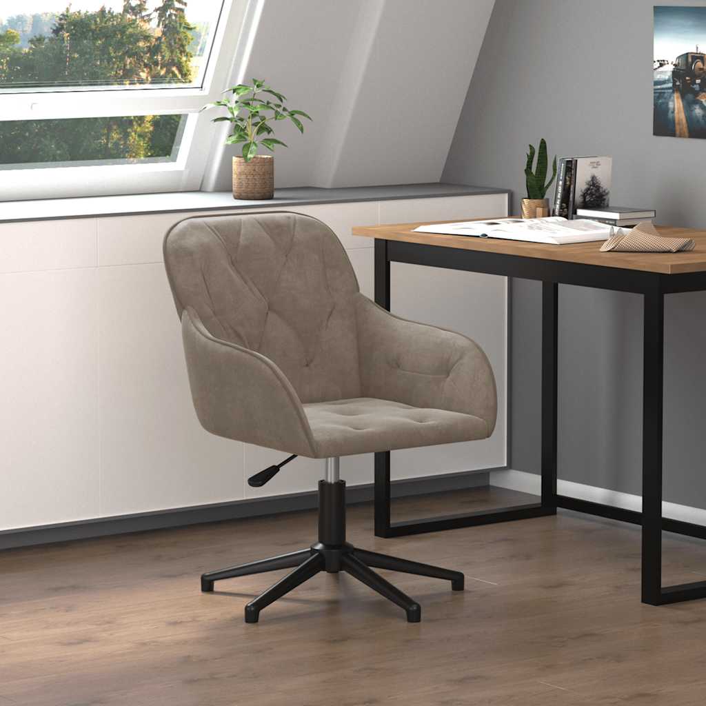 Bürostuhl Drehbar Blau Samt
