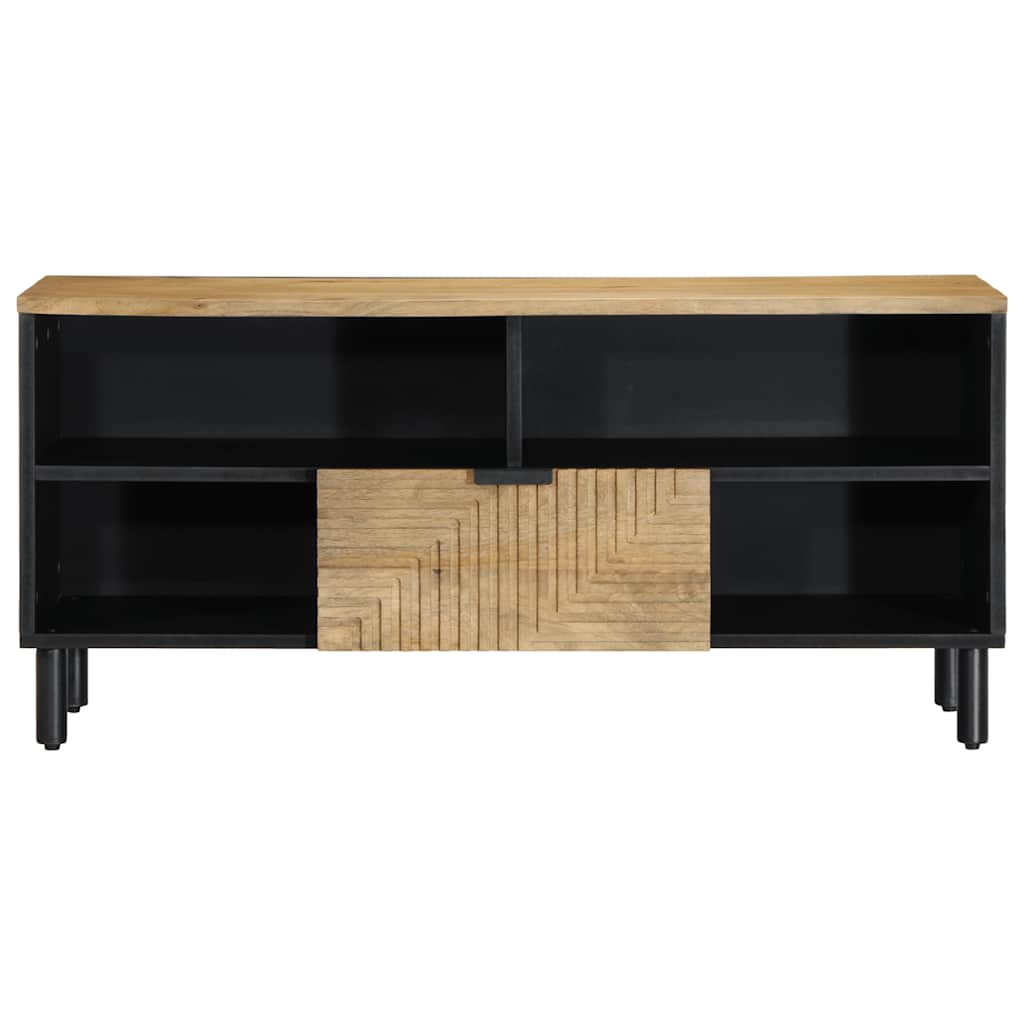 TV-Schränk mit Regal Braun 100 x 33 x 46 cm Massivholz Mango