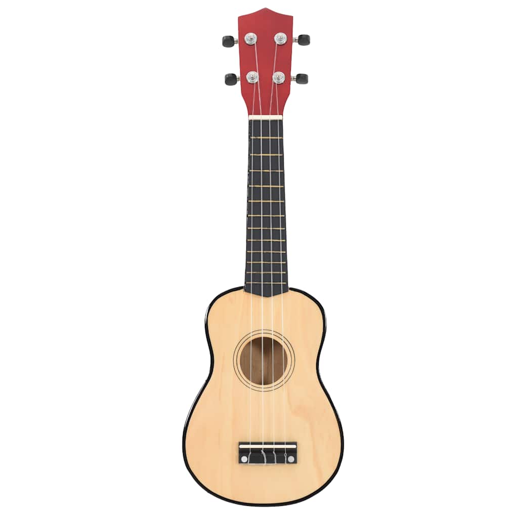 Sopran Ukulele Set für Kinder mit Tasche Dunkles Holz 21