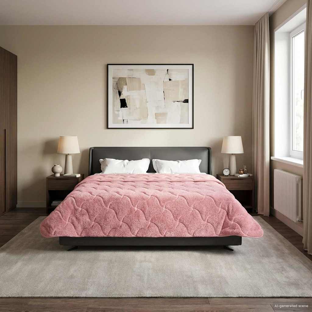 Winterbettdecke Gepolstert Anthrazit 135 x 200 cm
