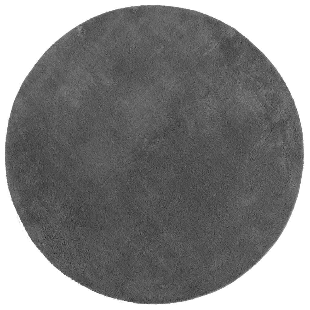 Teppich HUARTE Kurzflor Weich und Waschbar Anthrazit 60x110 cm