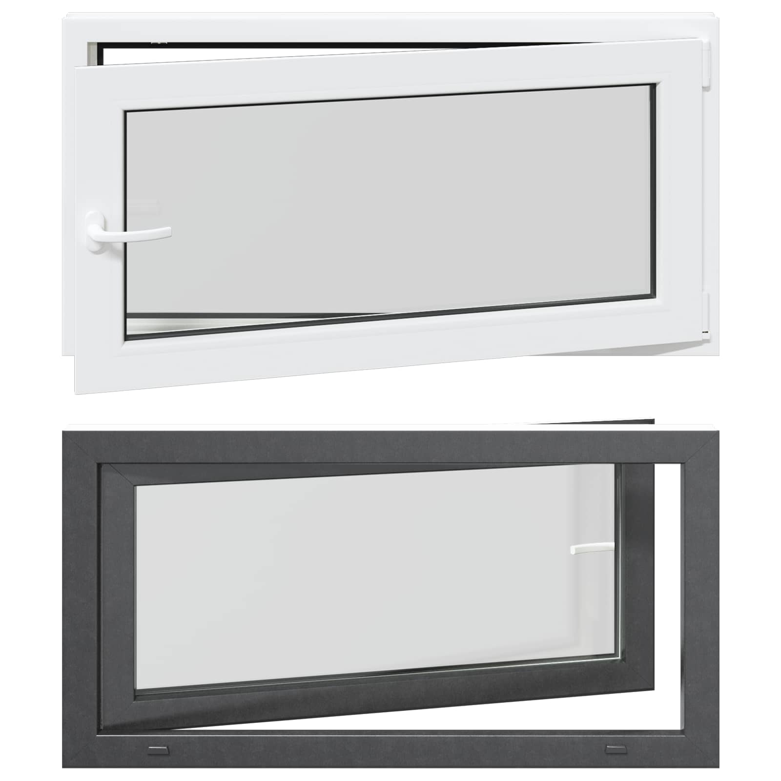 Kellerfenster RISOR 50 x 50 cm PVC und Glas Weiß